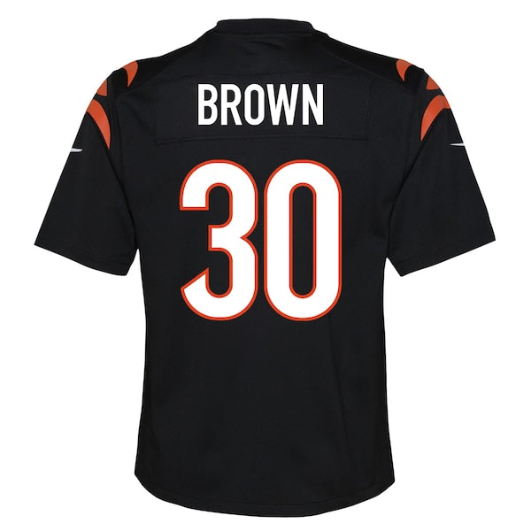 Chase Brown Cincinnati Bengals Nike Youth Youth - Black/Orange - Image 4