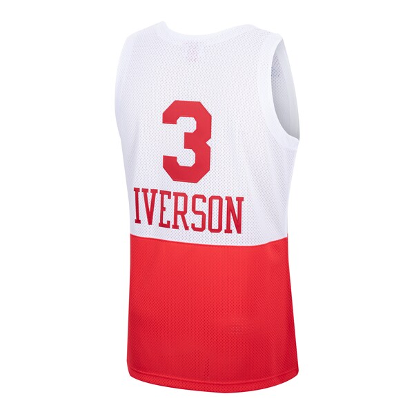 Allen Iverson Philadelphia 76ers 2003/04 Hardwood Classics Authentic Jersey - White/Black/Red - Image 4