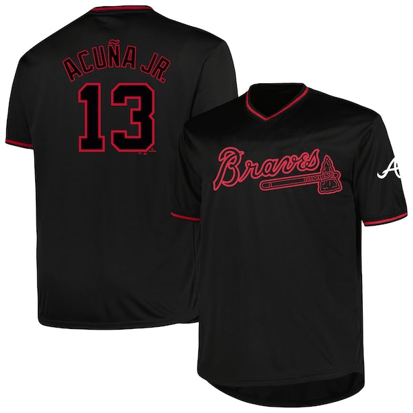 Ronald Acu?a Jr. Atlanta Braves Profile Big & Tall Pop Fashion Player Jersey - Black
