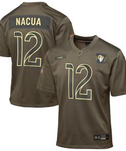 Puka Nacua Los Angeles Rams Nike Youth 2025 Salute to Service Game Jersey - Olive