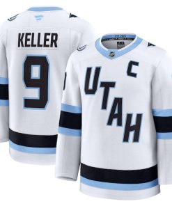Clayton Keller Utah Mammoth  Away Premium Player Jersey - White/Black
