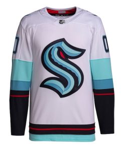Alternative view of Seattle Kraken adidas  Away  Primegreen Authentic Custom Jersey - White