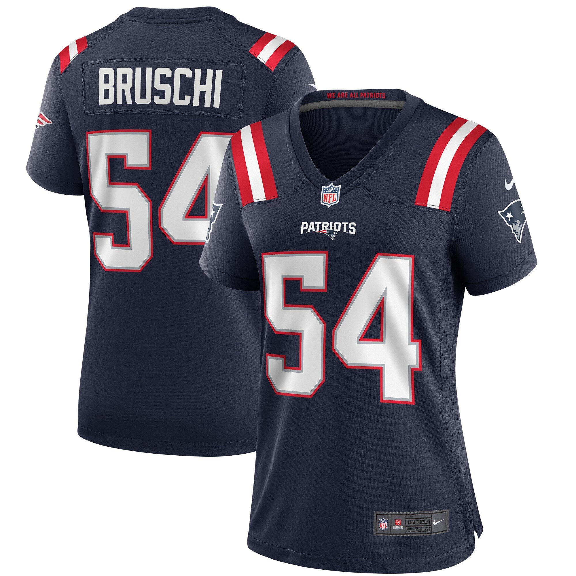 Tedy Bruschi New England Patriots Nike Women's Retired Game Jersey - Red/Navy - Image 6