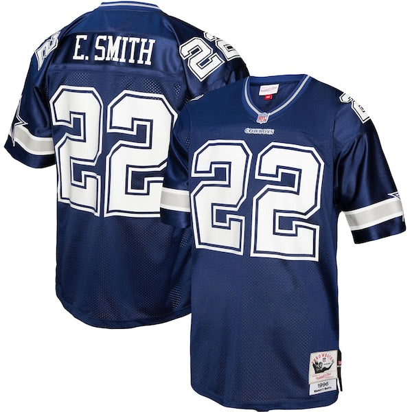 Emmitt Smith Dallas Cowboys Legacy Replica Jersey - Navy/White - Image 6