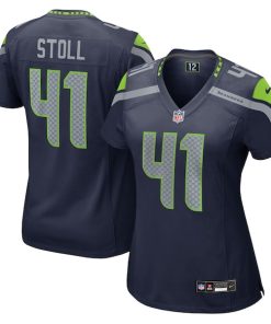 Alternative view of Chris Stoll Seattle Seahawks Nike Women's Team Game Jersey -  College Navy/Navy