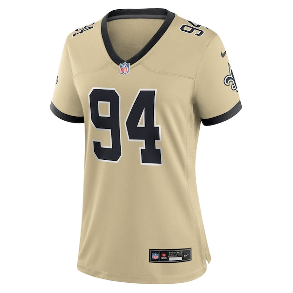 Cameron Jordan New Orleans Saints Nike Women's Gameday Golds Alternate Game Player Jersey - Gold - Image 2