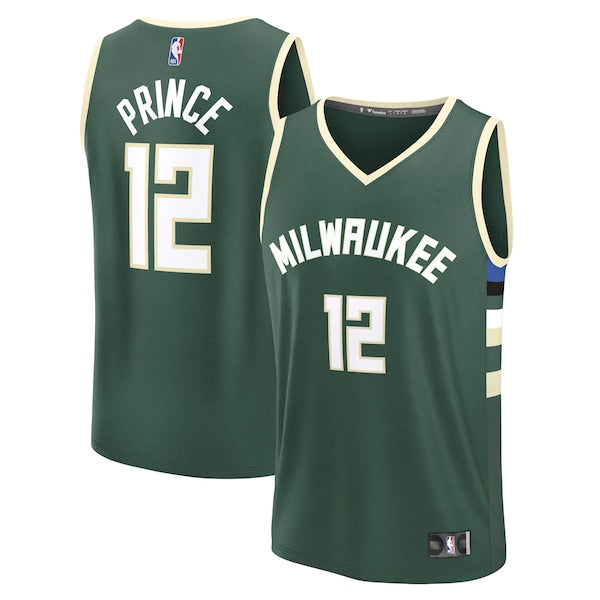 Taurean Prince Milwaukee Bucks Fast Break Replica Player Jersey - Icon Edition - Hunter Green