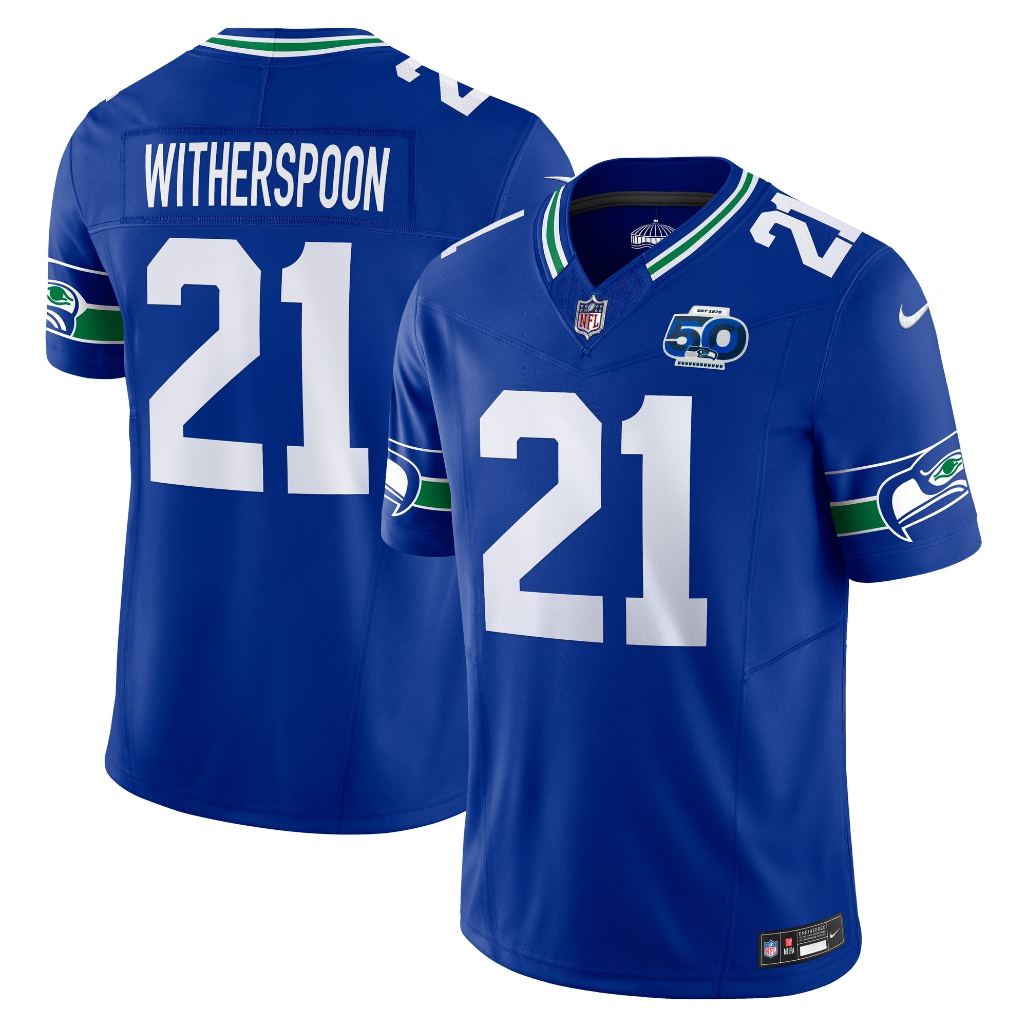 Devon Witherspoon Seattle Seahawks Nike Team 50th Season Vapor F.U.S.E. Limited Jersey - College Navy/Royal - Image 6