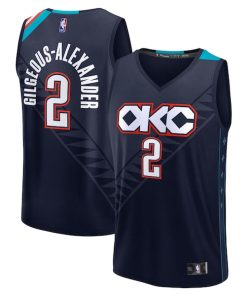 Shai Gilgeous-Alexander Oklahoma City Thunder  2025/26 City Edition Fast Break Jersey - Navy