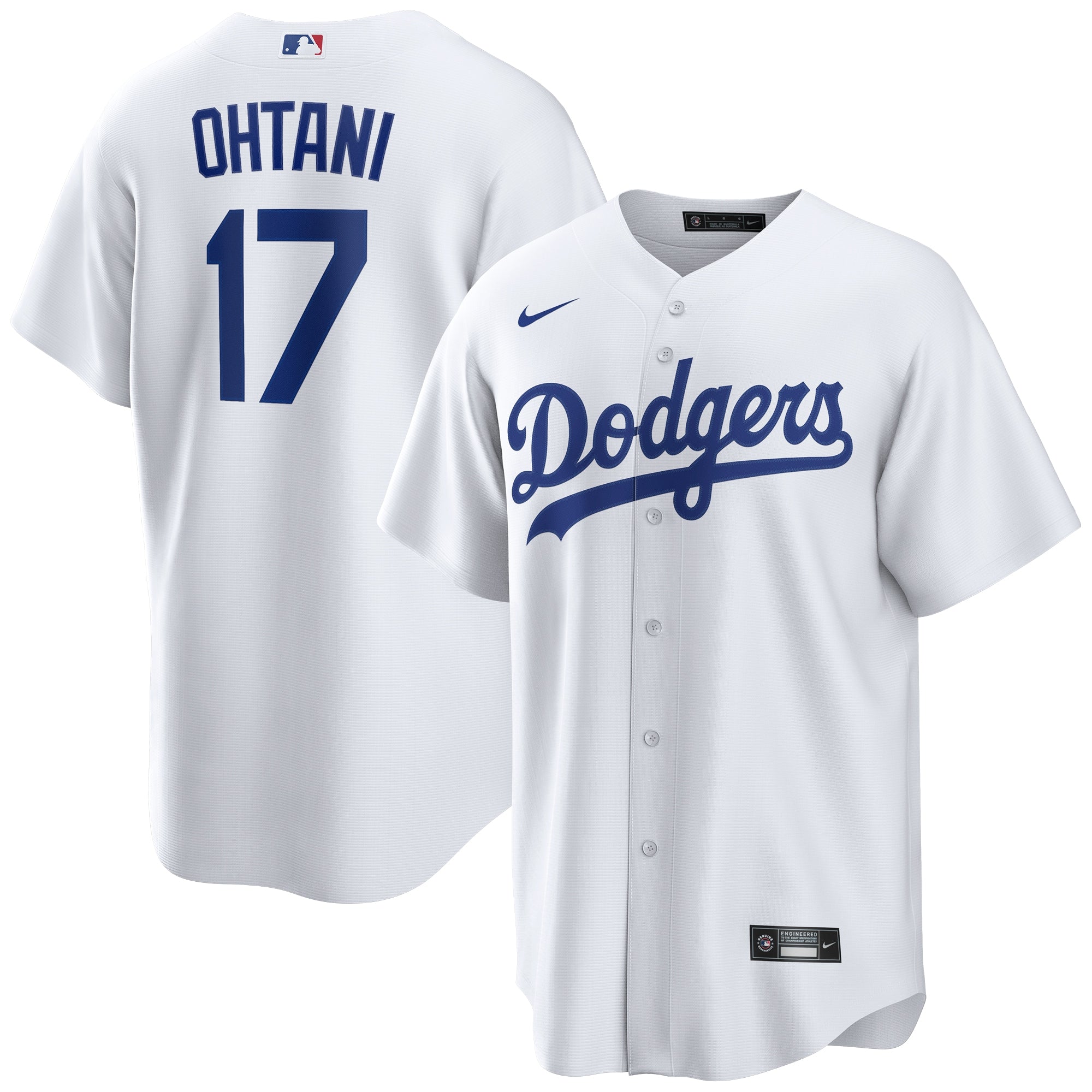 Shohei Ohtani Los Angeles Dodgers Nike Away Replica Player Jersey - Gray/Royal/White - Image 8