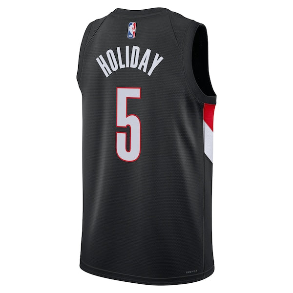 Jrue Holiday Portland Trail Blazers Nike Unisex Swingman Jersey - Icon Edition - Black - Image 3