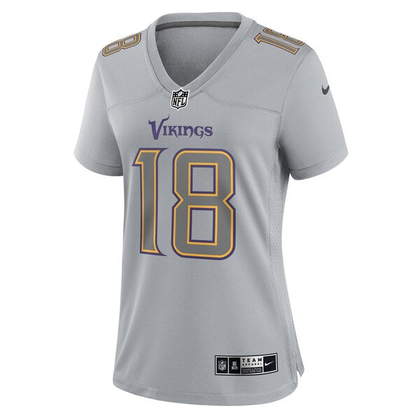 Justin Jefferson Minnesota Vikings Nike Women's Atmosphere Fashion Game Jersey - Gray - Image 2