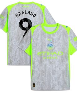 Alternative view of Manchester City Puma 2025/26 Third Replica Jersey - Green/Neon Green/Black/Light Blue