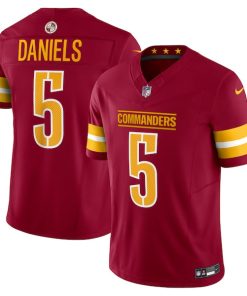 Alternative view of Jayden Daniels Washington Commanders Nike Vapor F.U.S.E. Limited Jersey - Burgundy/Black