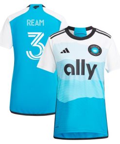 Tim Ream Charlotte FC adidas Women's 2024 The Carolina Kit: Explore Replica Player Jersey - Blue