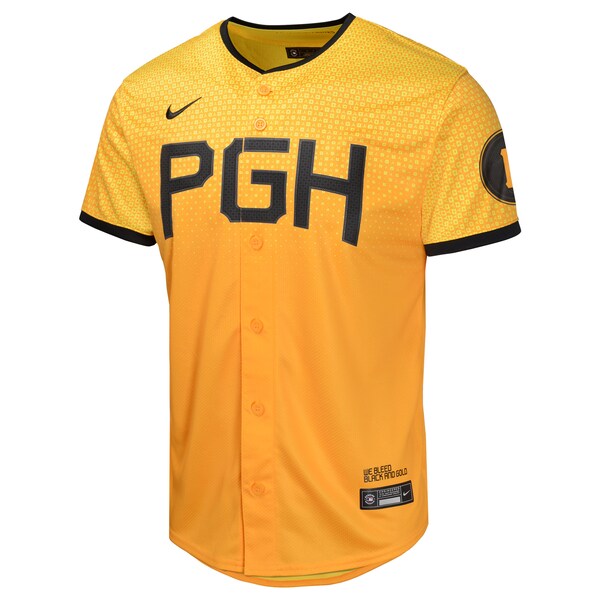 Ke'Bryan Hayes Pittsburgh Pirates Nike Youth City Connect Limited Player Jersey - Gold - Image 2