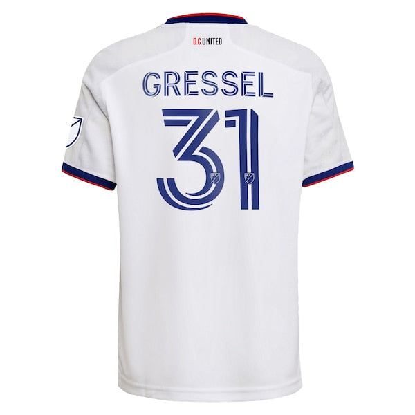 Julian Gressel D.C. United adidas 2022 The Marble Authentic Player Jersey - White - Image 3