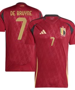 Kevin De Bruyne Belgium National Team adidas 2024 Home Replica Player Jersey - Burgundy
