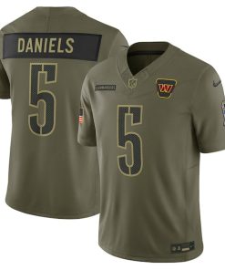 Jayden Daniels Washington Commanders Nike 2025 Salute to Service Limited Jersey - Olive