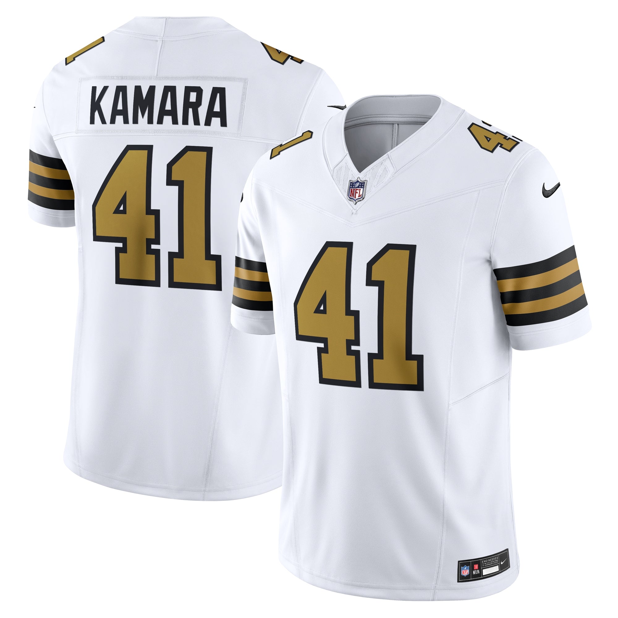 Alvin Kamara New Orleans Saints Nike Gameday Golds Alternate Vapor F.U.S.E. Limited Jersey - Gold/Black/White - Image 6