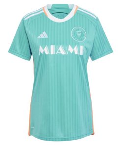 Alternative view of Lionel Messi Inter Miami CF adidas Women's 2024 Archive Replica Player Jersey - Aqua