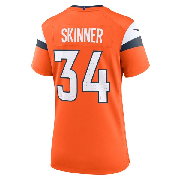 JL Skinner Denver Broncos Nike Women's Team Game Jersey - Orange - Image 3