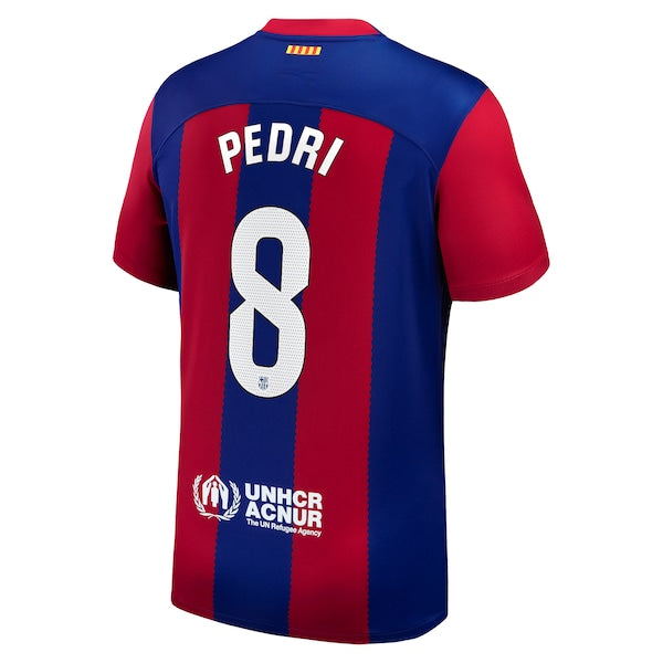 Pedri Barcelona Nike 2023/24 Home Replica Jersey - Royal/Aqua/White - Image 8