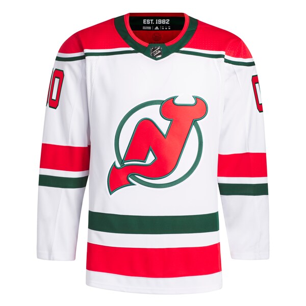 New Jersey Devils adidas W Anniversary Heritage Primegreen Authentic Custom Jersey - White - Image 2