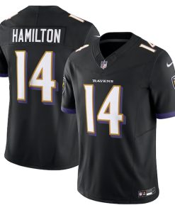 Kyle Hamilton Baltimore Ravens Nike Alternate  Vapor F.U.S.E. Limited Jersey - Black/Purple