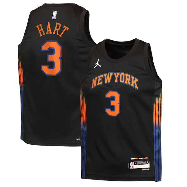 Josh Hart New York Knicks Jordan Brand Youth Swingman Jersey - Statement Edition - Black