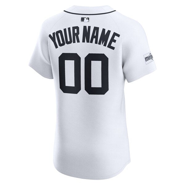 Detroit Tigers Nike Home Elite Sponsor Patch Custom Jersey - White - Image 3