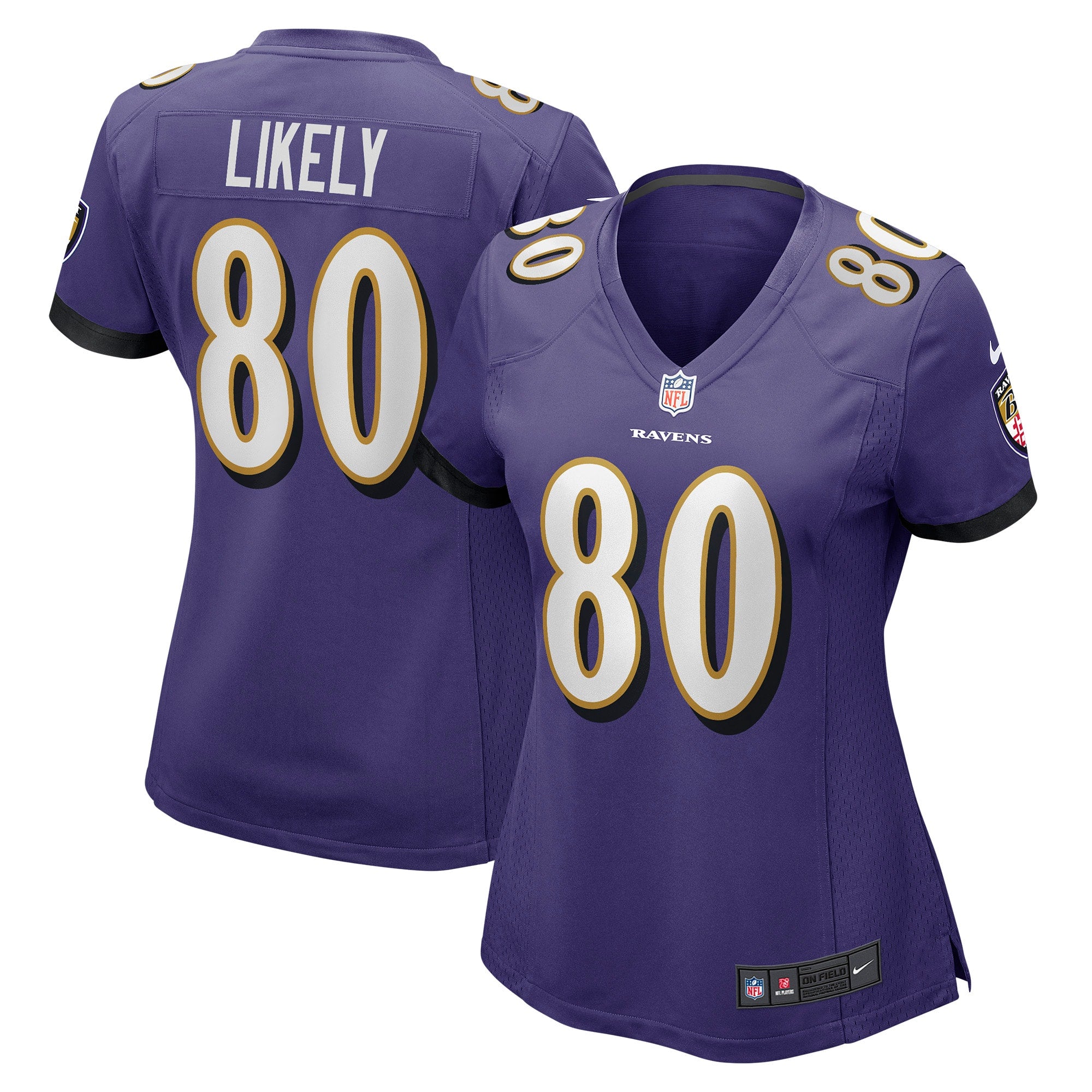 Isaiah Likely Baltimore Ravens Nike Women's Alternate Game Jersey - Black/Purple - Image 5