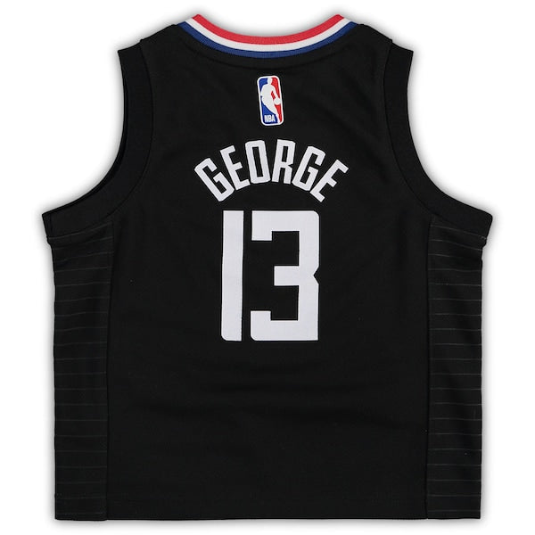 Paul George LA Clippers Jordan Brand Toddler 2020/21 Jersey - Black - Statement Edition - Image 3