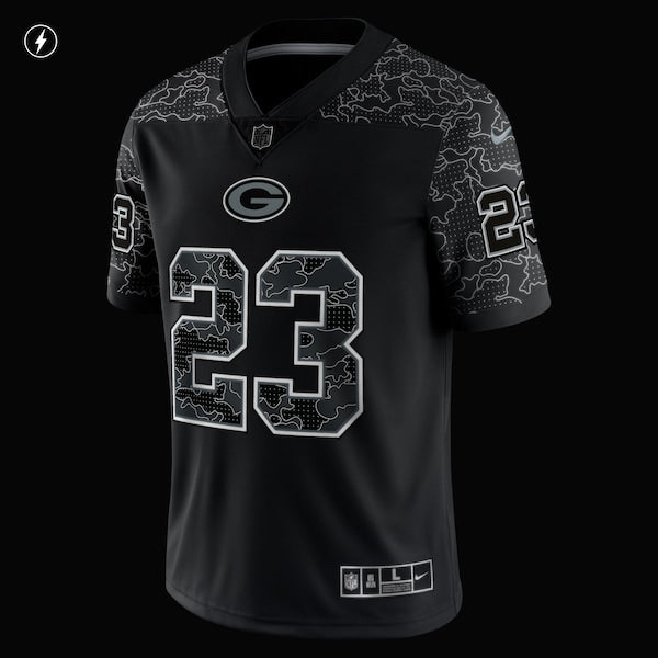 Jaire Alexander Green Bay Packers Nike RFLCTV Limited Jersey - Black - Image 4