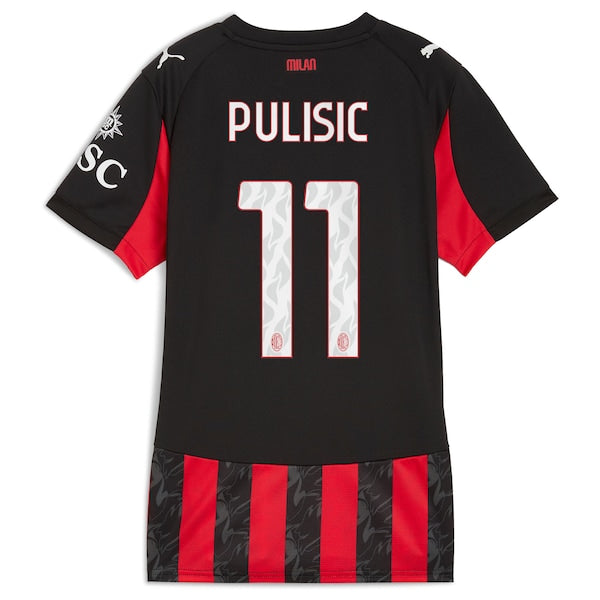 Christian Pulisic AC Milan Puma Women's 2025/26 Home Replica Player Jersey - Red - Image 3