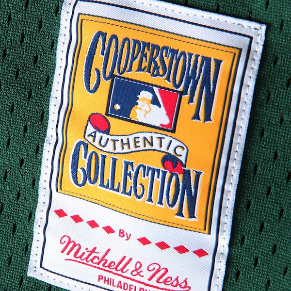 Rickey Henderson Oakland Athletics 1998 Cooperstown Mesh Batting Practice Jersey - Green - Image 6