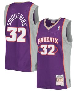Amar'e Stoudemire Phoenix Suns 2001/02 Hardwood Classics Swingman Jersey - Purple/White