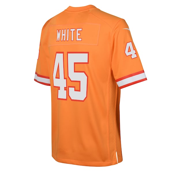 Devin White Tampa Bay Buccaneers Nike Youth Game Jersey - Orange/Pewter/Red - Image 4