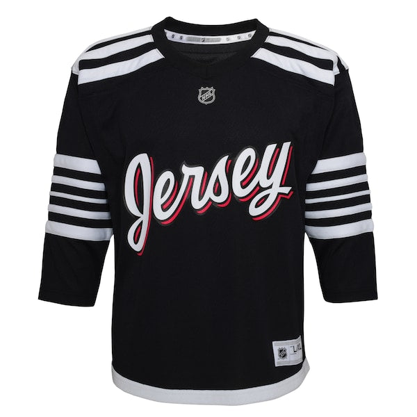 New Jersey Devils Youth 2021/22 Alternate Replica Jersey - Black - Image 2