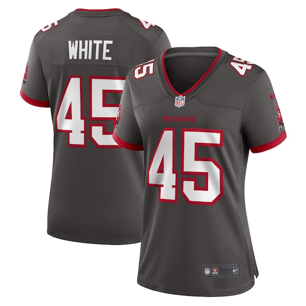 Devin White Tampa Bay Buccaneers Nike Women's Game Jersey - Pewter/Red/White - Image 3
