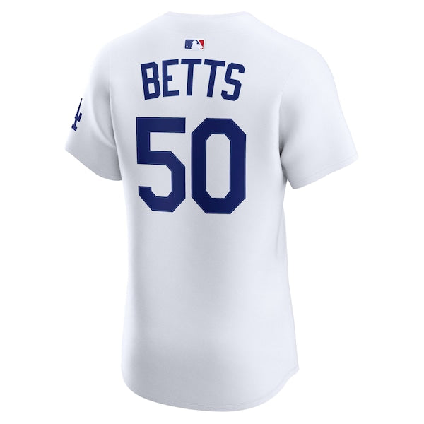 Mookie Betts Los Angeles Dodgers Nike Home Elite Player Jersey - White - Image 3