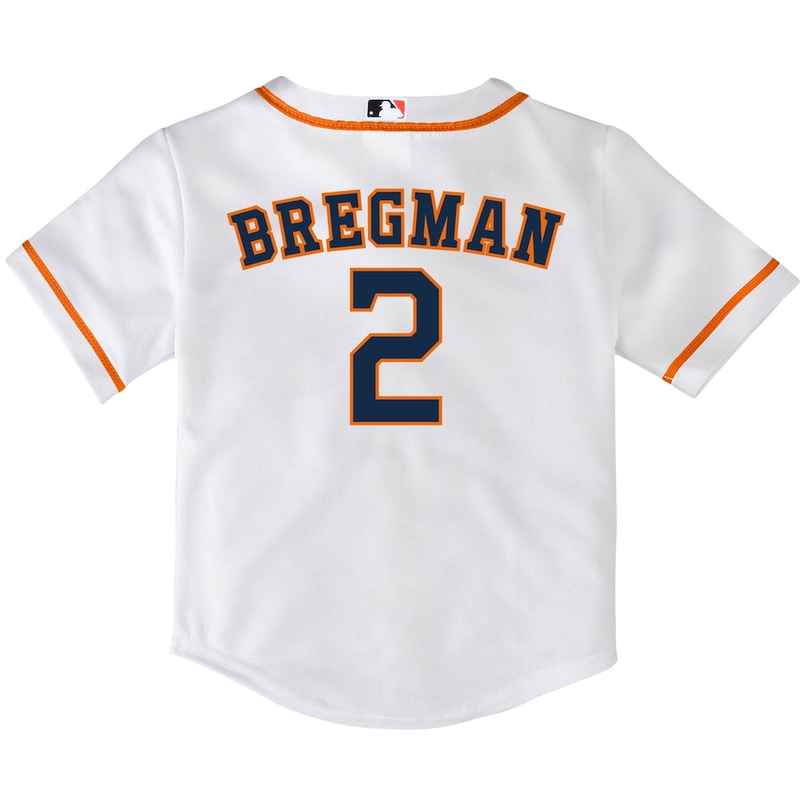 Alex Bregman Houston Astros Nike Toddler Home Replica Player Jersey - White - Image 3