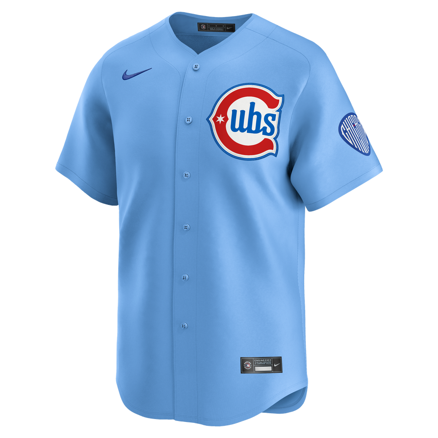 Men's Chicago Cubs Nike Baby Blue 2nd Alternate Limited Jersey - Blue - Image 2