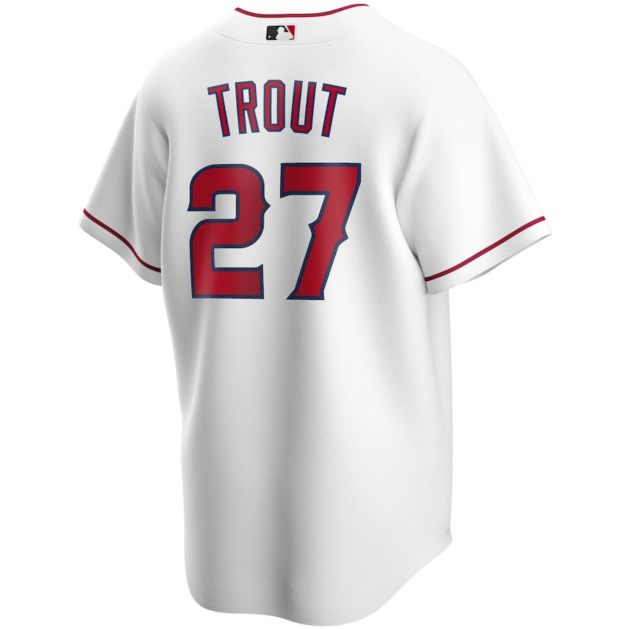 Mike Trout Los Angeles Angels Nike Youth Alternate Replica Player Jersey - White - Image 3
