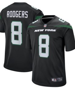 Aaron Rodgers New York Jets Nike Youth Game Jersey - Stealth Black