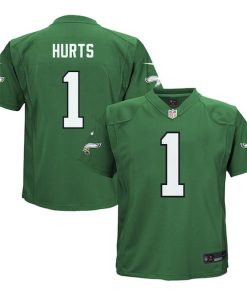 Alternative view of Jalen Hurts Philadelphia Eagles Nike Toddler Game Jersey - Kelly Green/Green