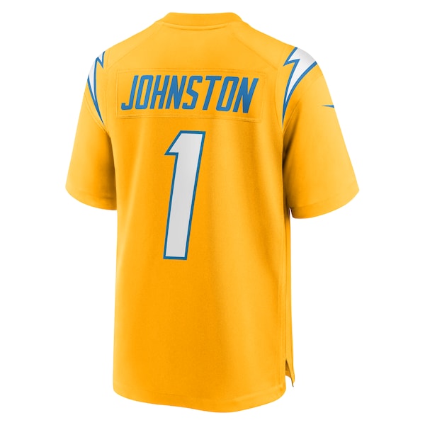 Quentin Johnston Los Angeles Chargers Nike Alternate Charger Power Game Player Jersey - Gold/Powder Blue/Navy - Image 4