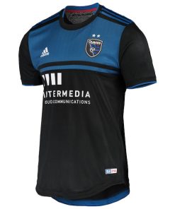 Alternative view of San Jose Earthquakes adidas Authentic Primary Performance Jersey - Black