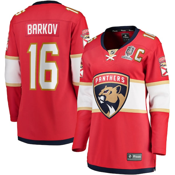 Aleksander Barkov Florida Panthers Women's Home 2024 Stanley Cup Champions Breakaway Player Jersey?ยจC Red