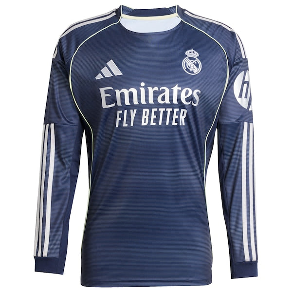 Los Merengues adidas 2025/26 Home Long Sleeve Replica Jersey - Blue/White - Image 3